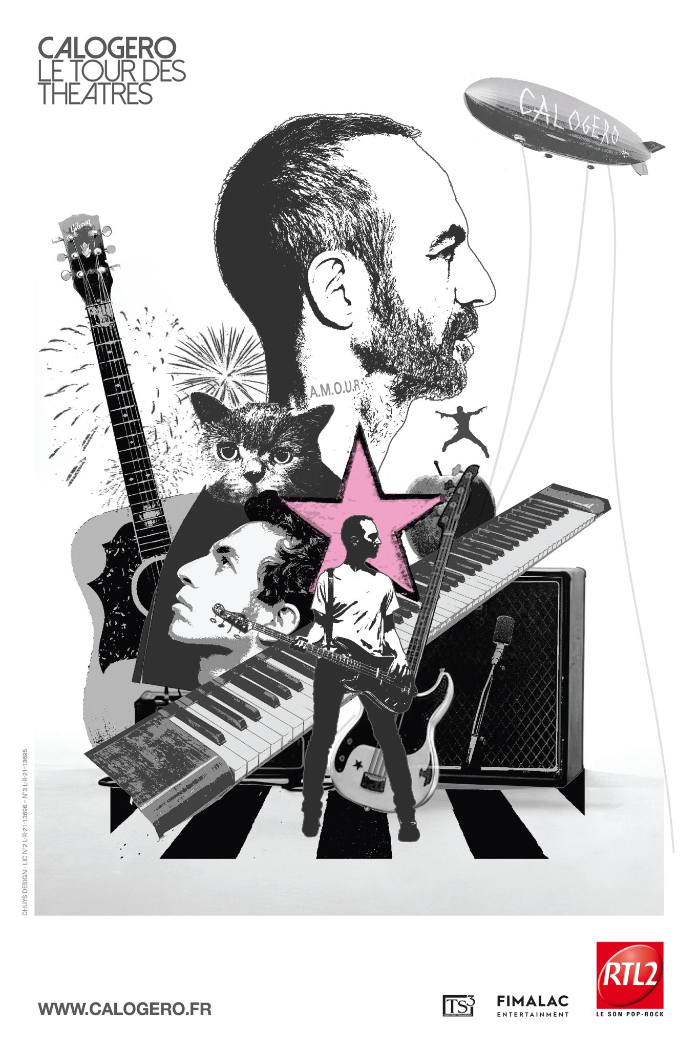 CALO AFFICHE THEATRE TOUR + TYPO - 40x60